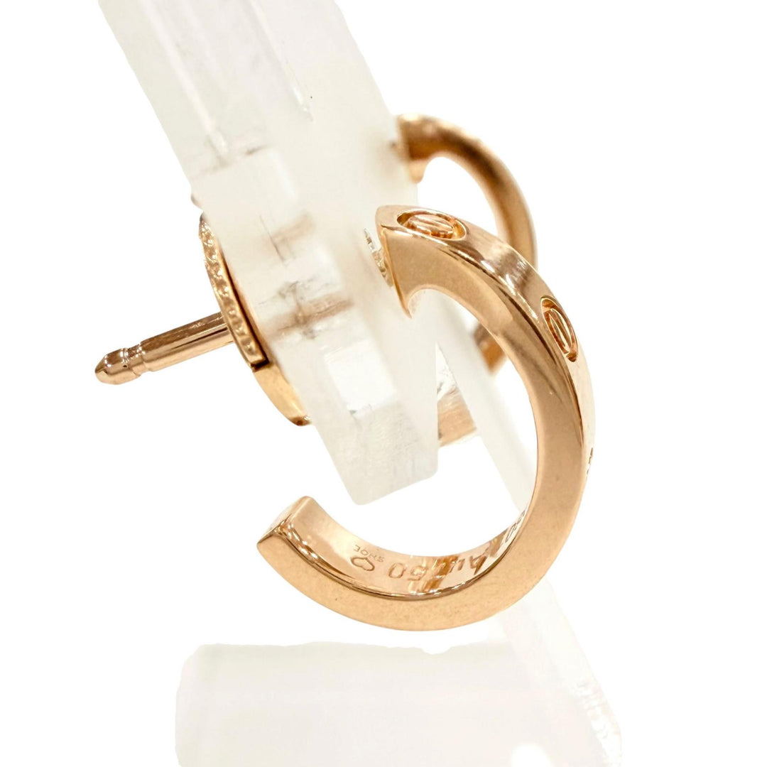 Excellent Cartier Pierce LOVE Mini Love Hoop Earrings (Small Model) Women KXO801