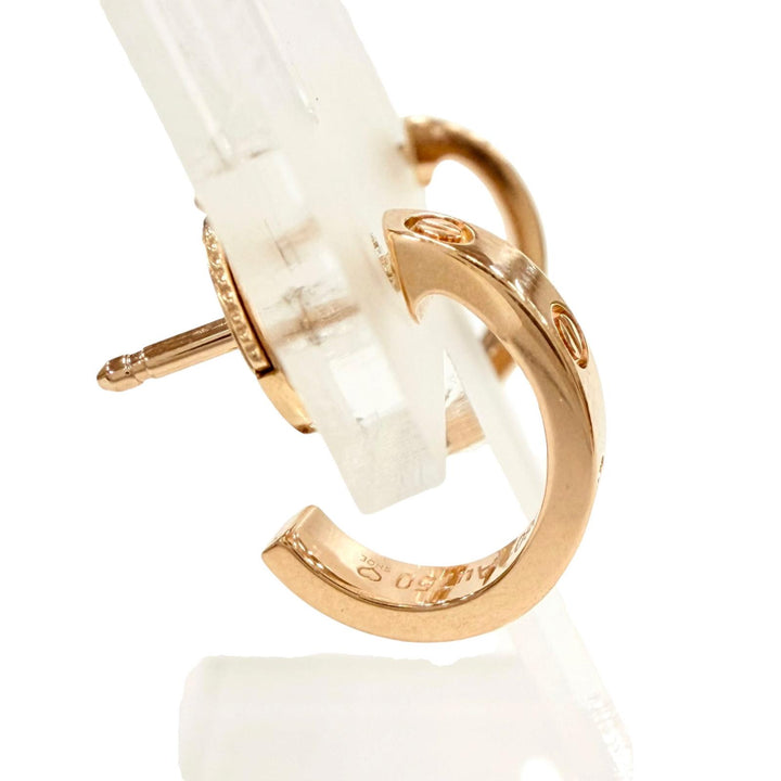 Excellent Cartier Pierce LOVE Mini Love Hoop Earrings (Small Model) Women KXO801