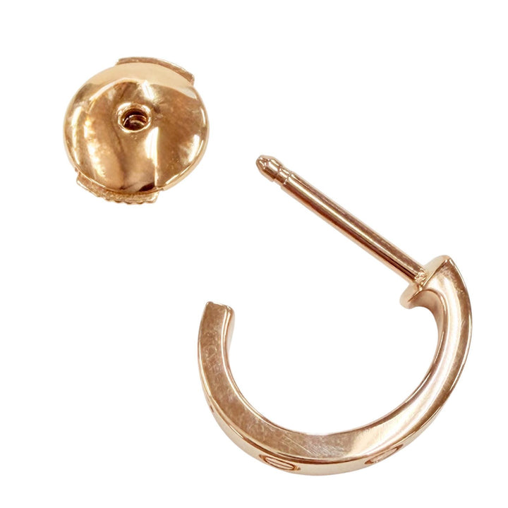 Excellent Cartier Pierce LOVE Mini Love Hoop Earrings (Small Model) Women KXO801