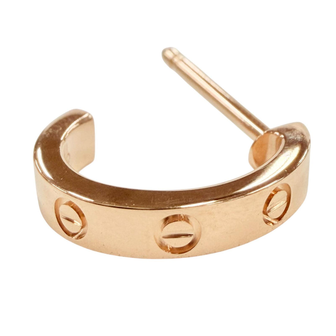 Excellent Cartier Pierce LOVE Mini Love Hoop Earrings (Small Model) Women KXO801