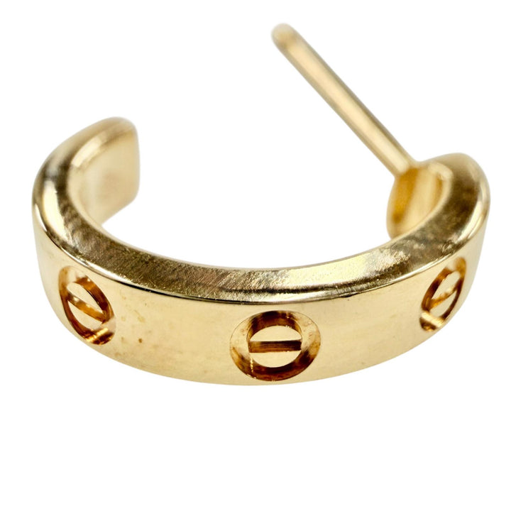 Excellent Cartier Pierce LOVE Mini Love Hoop Earrings (Small Model) 750 AXN851