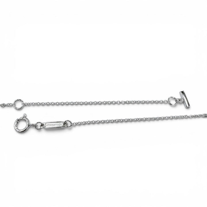 Excellent TIFFANY&Co. Necklace T smile small White gold AU750 Women
