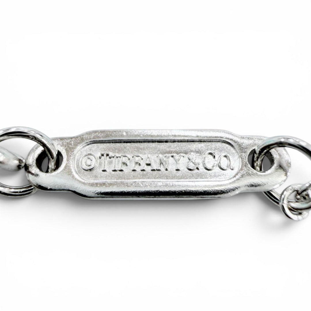 Excellent TIFFANY&Co. Necklace T smile small White gold AU750 Women