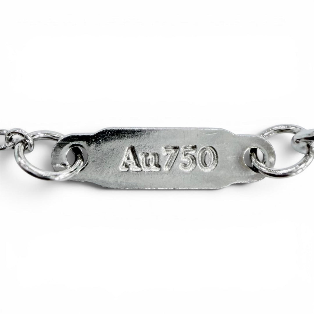 Excellent TIFFANY&Co. Necklace T smile small White gold AU750 Women