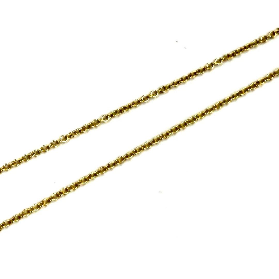 Great TIFFANY&Co. Necklace Smile Pendant Small Yellow Gold AU750 Women