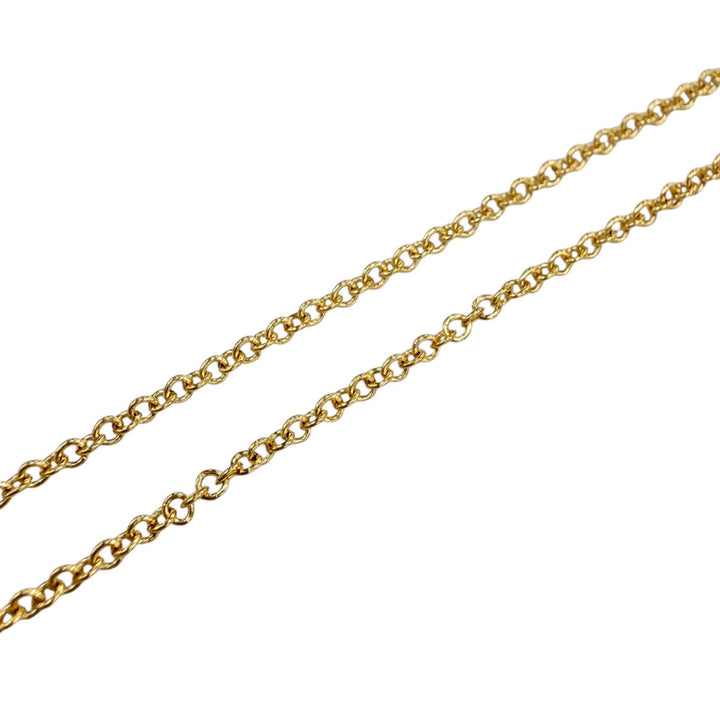 Excellent TIFFANY&Co. Necklace T smile small Yellow Gold AU750 Women