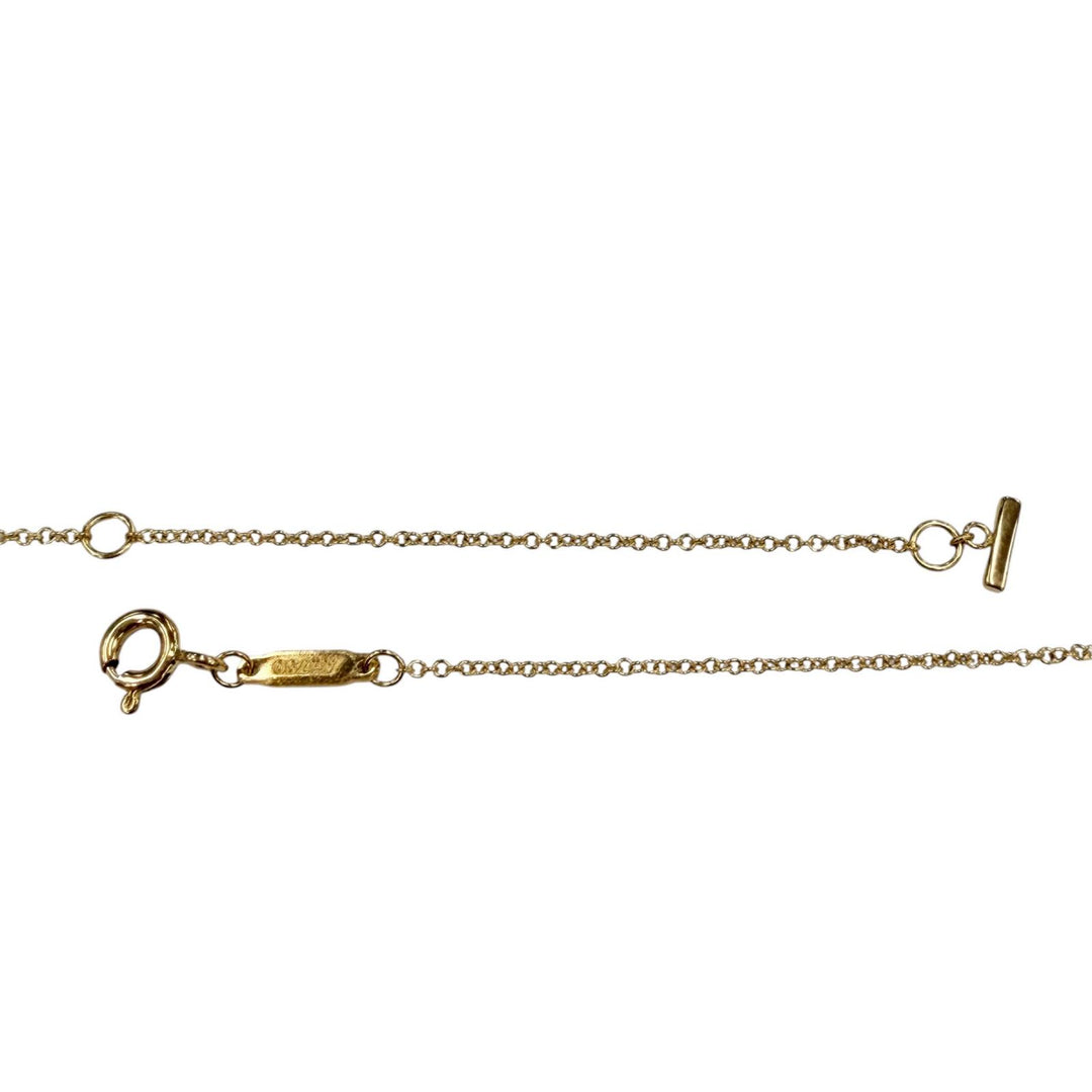 Excellent TIFFANY&Co. Necklace T smile small Yellow Gold AU750 Women