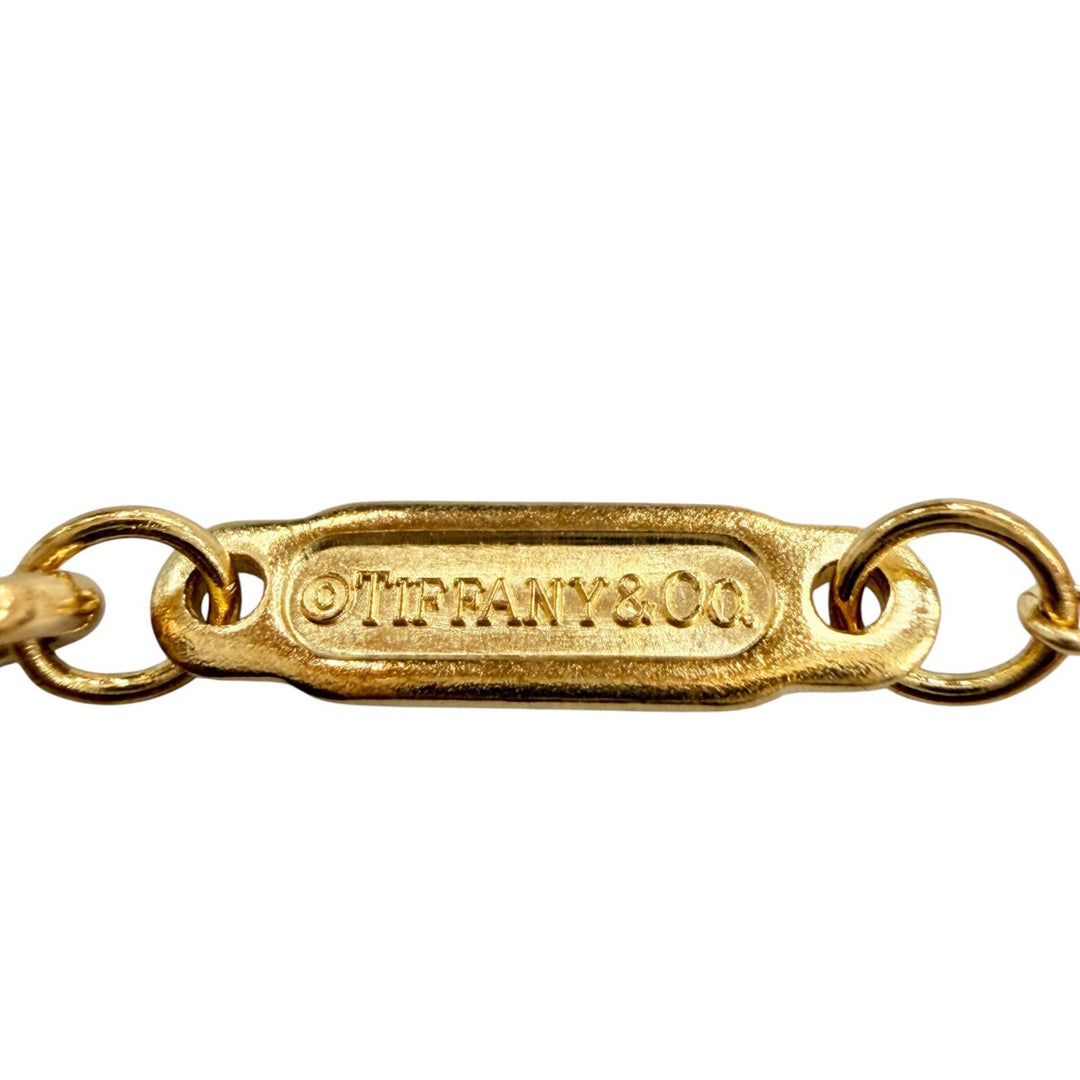 Excellent TIFFANY&Co. Necklace T smile small Yellow Gold AU750 Women