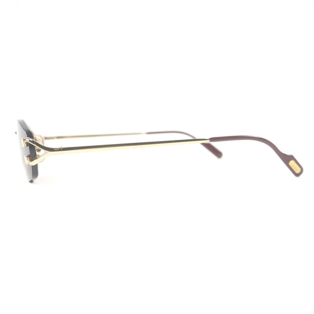 Great Cartier sunglasses Rimless Two-Point 135 gold mens