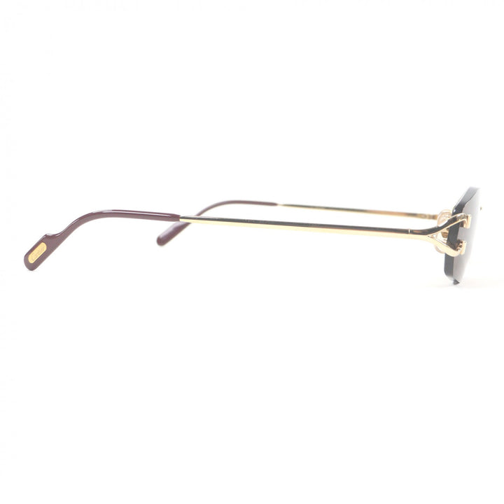 Great Cartier sunglasses Rimless Two-Point 135 gold mens