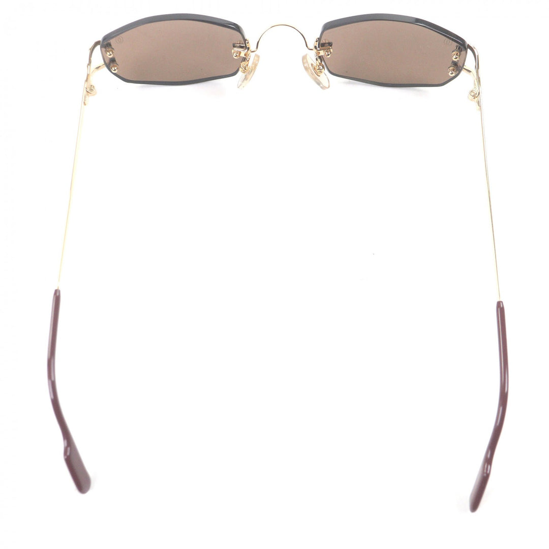 Great Cartier sunglasses Rimless Two-Point 135 gold mens