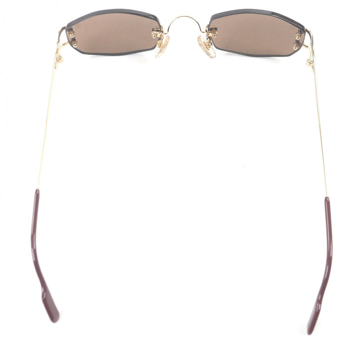 Great Cartier sunglasses Rimless Two-Point 135 gold mens