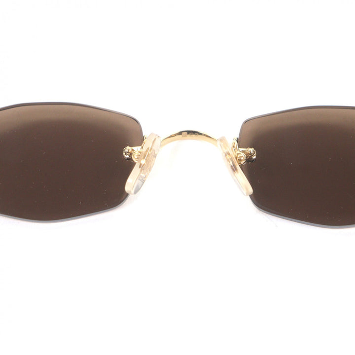 Great Cartier sunglasses Rimless Two-Point 135 gold mens