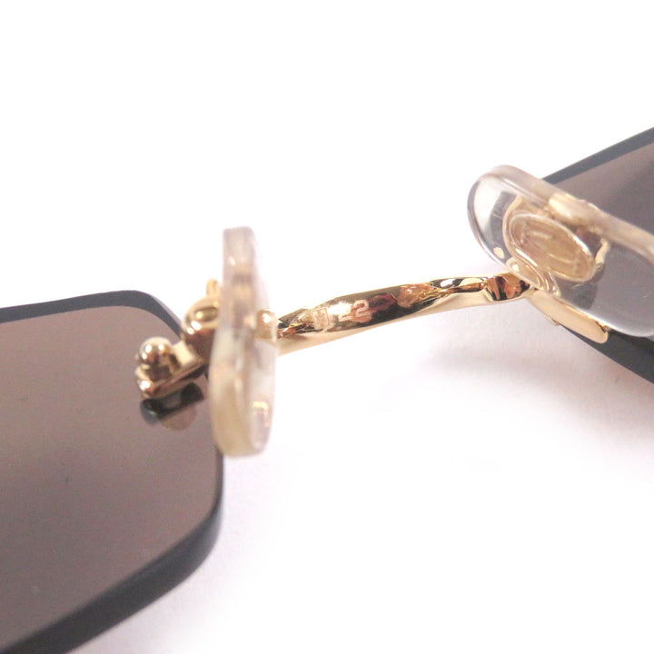 Great Cartier sunglasses Rimless Two-Point 135 gold mens