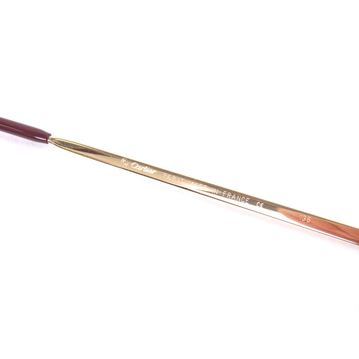Great Cartier sunglasses Rimless Two-Point 135 gold mens