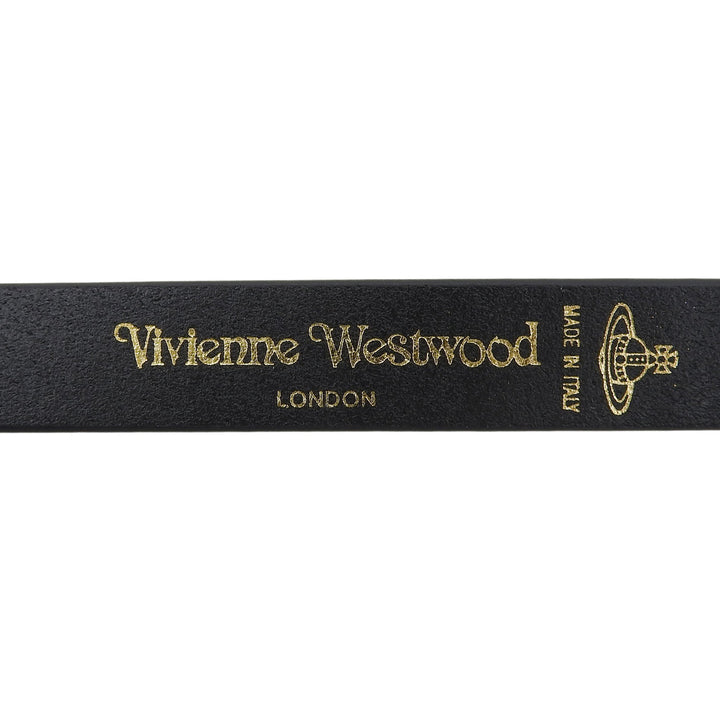 Pristine Vivienne Westwood belt Orb Buckle Narrow black leather mens
