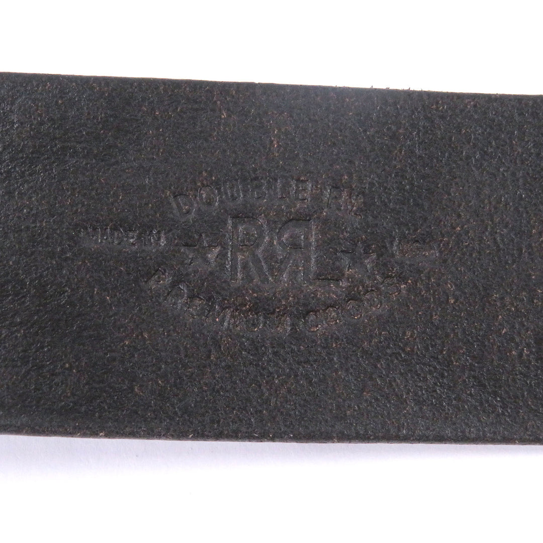 Excellent RRL belt Western flower carving with colored stone