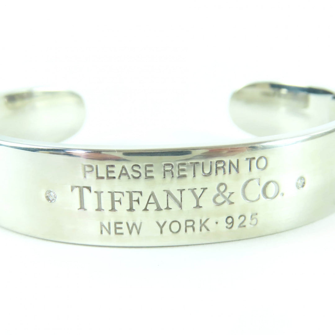 Great TIFFANY&Co. Bangle Narrow cuff Silver AG925