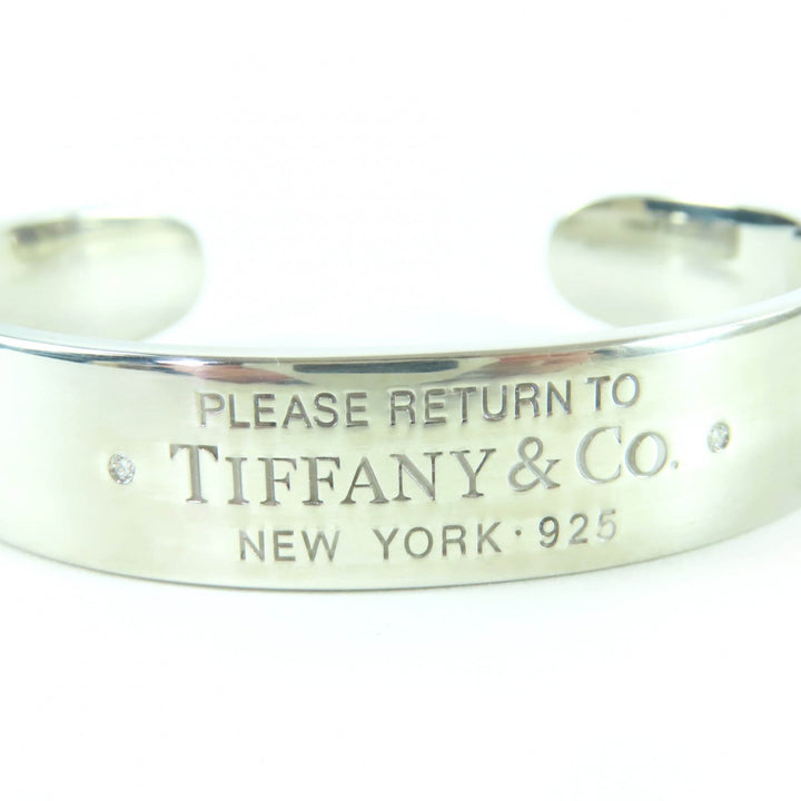 Great TIFFANY&Co. Bangle Narrow cuff Silver AG925