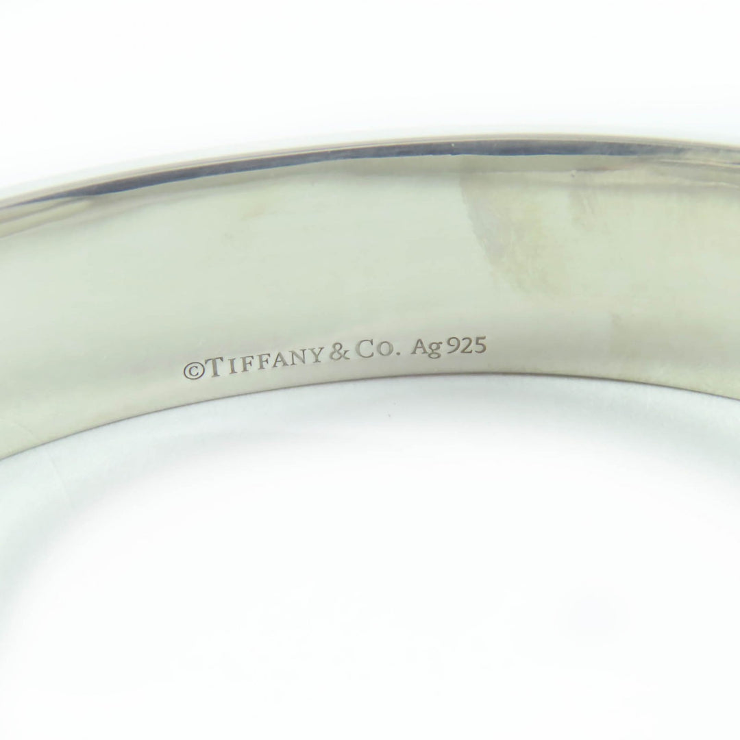 Great TIFFANY&Co. Bangle Narrow cuff Silver AG925