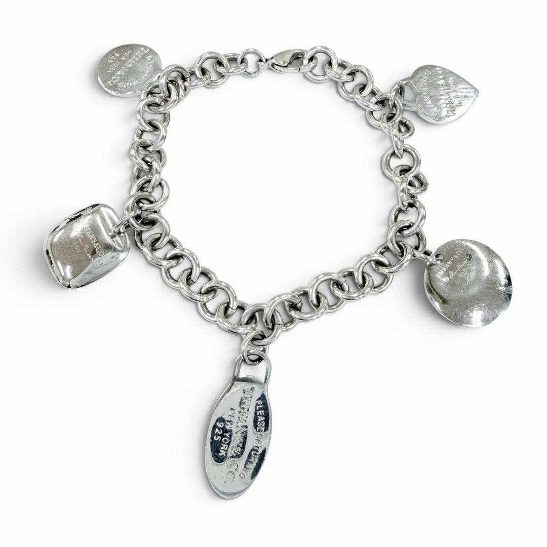Great TIFFANY&Co. bracelet Return to MultiTag Rare Silver 925 Women