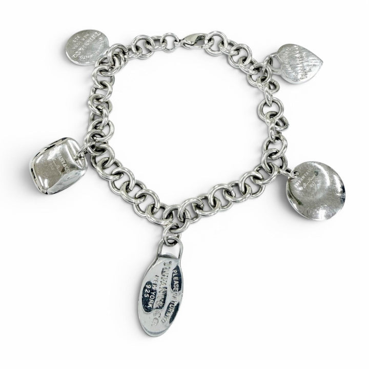 Great TIFFANY&Co. bracelet Return to MultiTag Rare Silver 925 Women