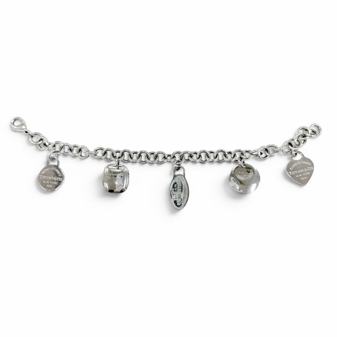 Great TIFFANY&Co. bracelet Return to MultiTag Rare Silver 925 Women