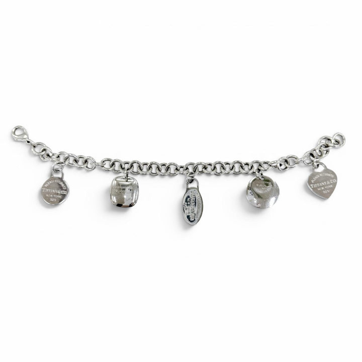 Great TIFFANY&Co. bracelet Return to MultiTag Rare Silver 925 Women