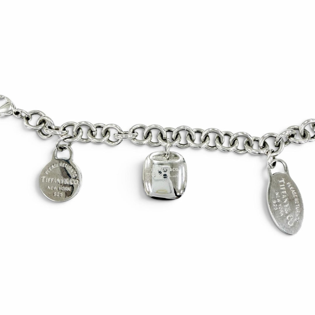 Great TIFFANY&Co. bracelet Return to MultiTag Rare Silver 925 Women