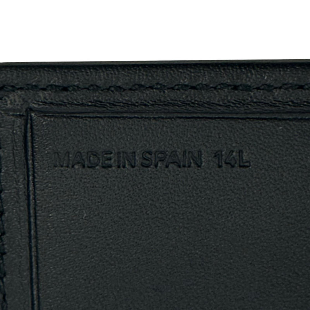 Excellent Dunhill Key holder Plate logo, tri-fold, 6-row black leather mens