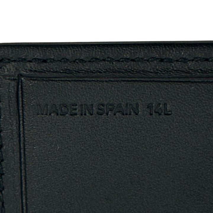 Excellent Dunhill Key holder Plate logo, tri-fold, 6-row black leather mens