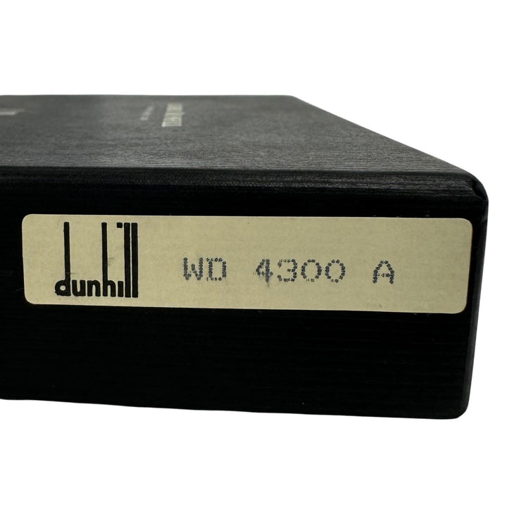 Excellent Dunhill Key holder Plate logo, tri-fold, 6-row black leather mens