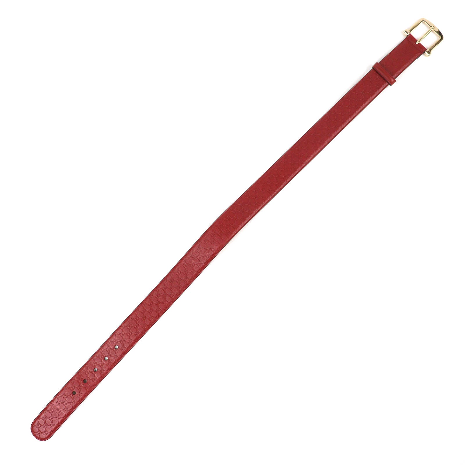 美品△GUCCI グッチ 281548 マイクログッチシマ レザー ベルト レッド系 ゴールド金具 80/32 イタリア製 メンズ オススメ◎ Great GUCCI belt Micro Guccisima Leather Red series leather mens