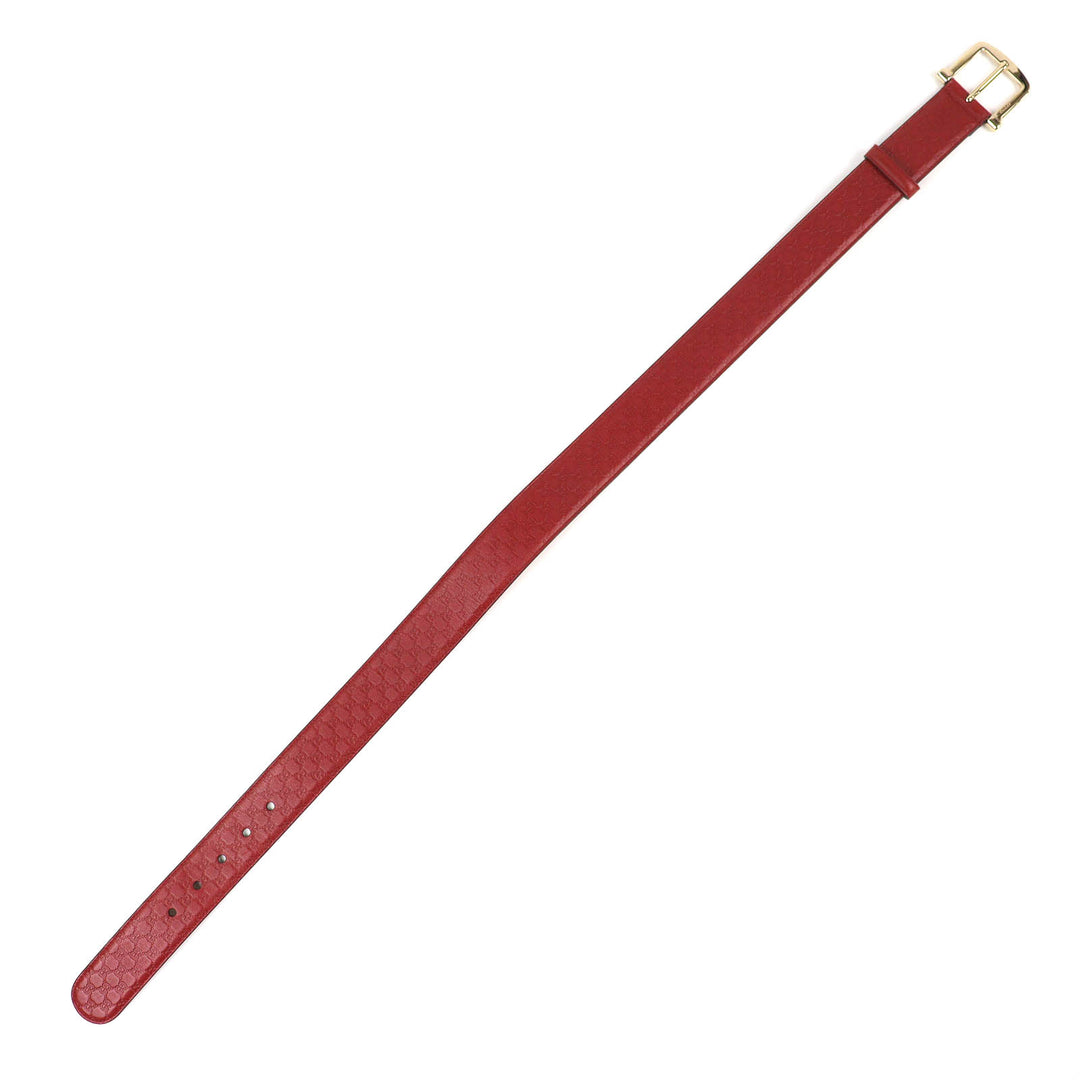 Great GUCCI belt Micro Guccisima Leather Red series leather mens 281548