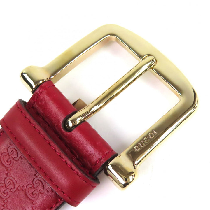 Great GUCCI belt Micro Guccisima Leather Red series leather mens 281548