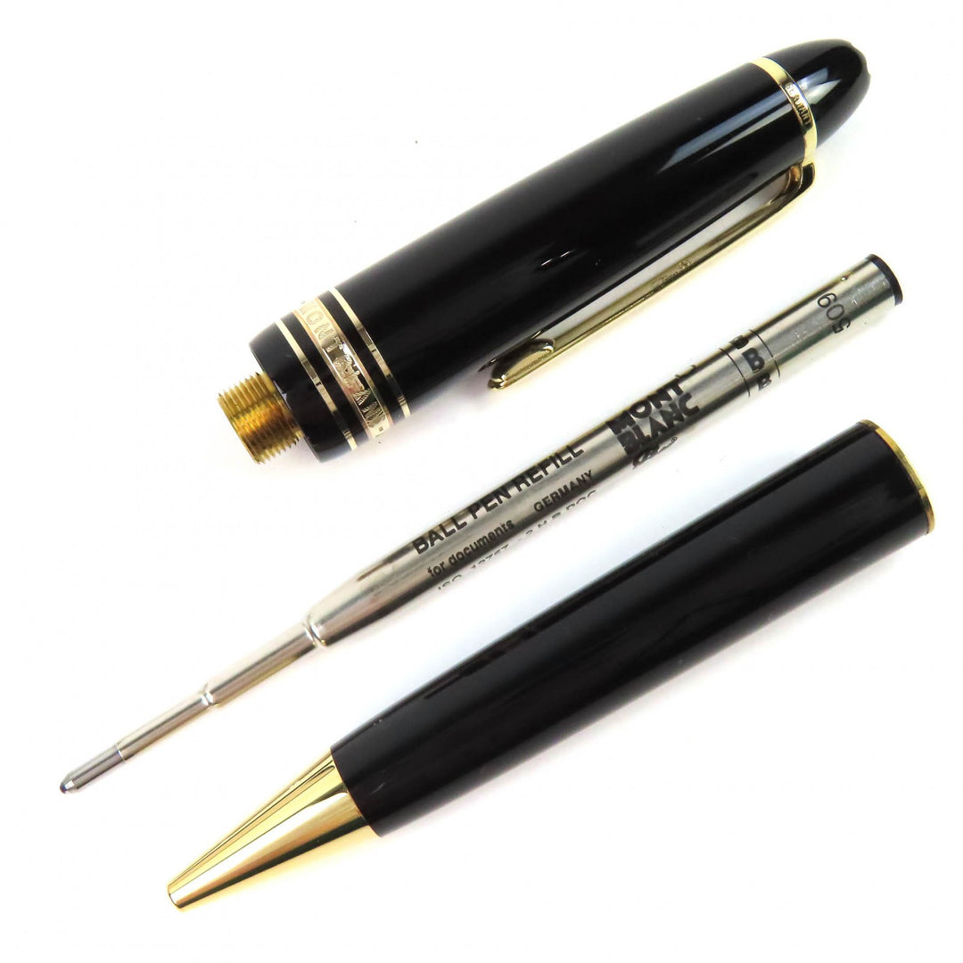 Excellent MONTBLANC Ballpoint pen Meisterstück Pix White Star Twist Style black