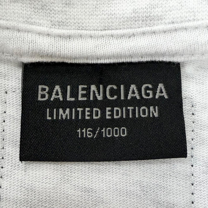 Excellent BALENCIAGA Short sleeve T-shirt Distressed finish Limited Edition
