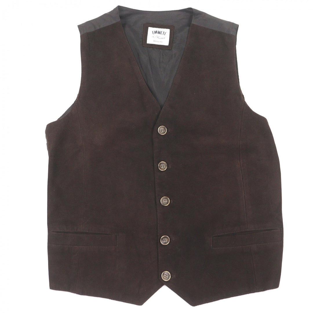 Great EMMETI Best MICHELE Goatskin vest Goat leather mens 44 24-06-0252-309