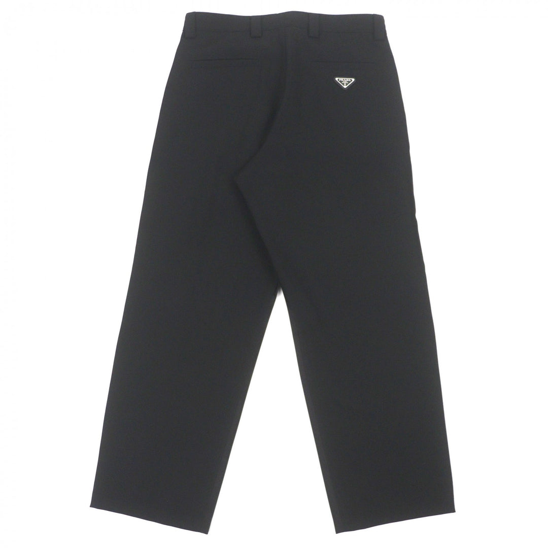 Excellent PRADA slacks black Virgin wool mens 46 SPH255