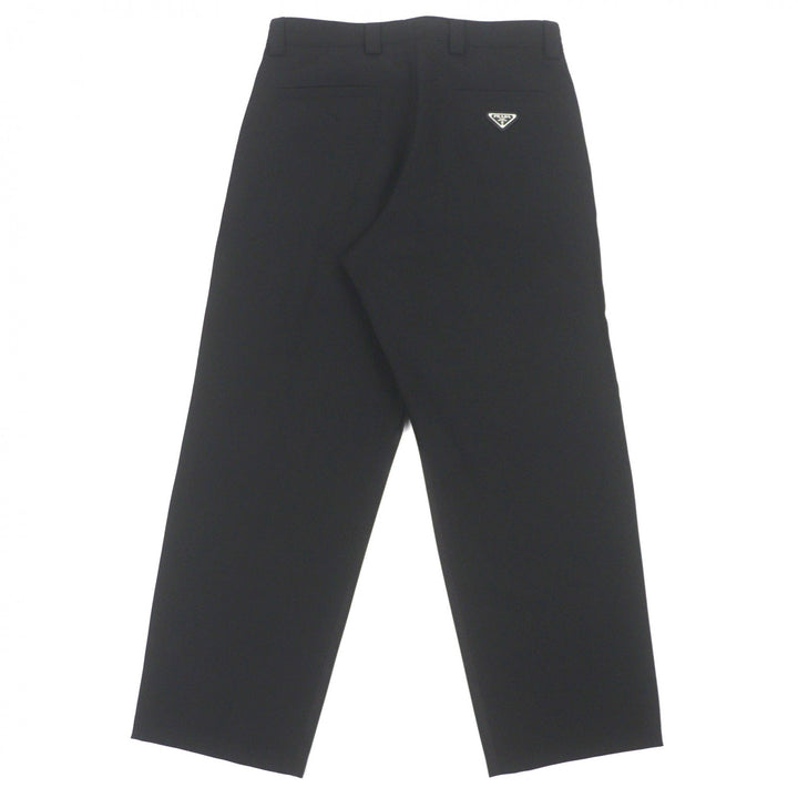 Excellent PRADA slacks black Virgin wool mens 46 SPH255