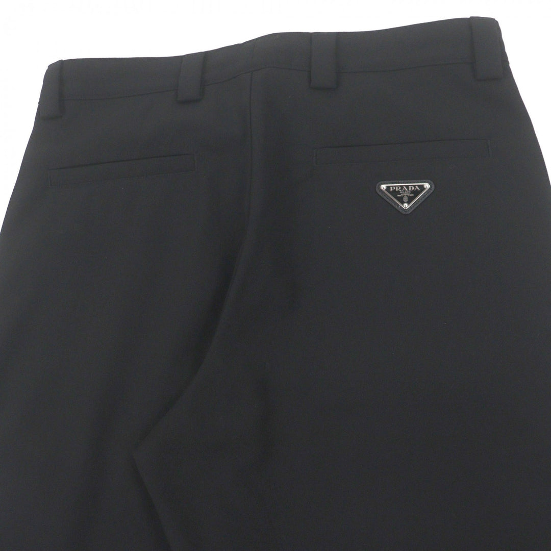 Excellent PRADA slacks black Virgin wool mens 46 SPH255