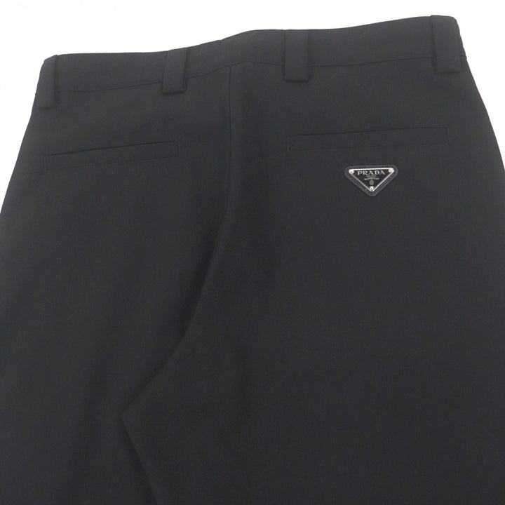 Excellent PRADA slacks black Virgin wool mens 46 SPH255