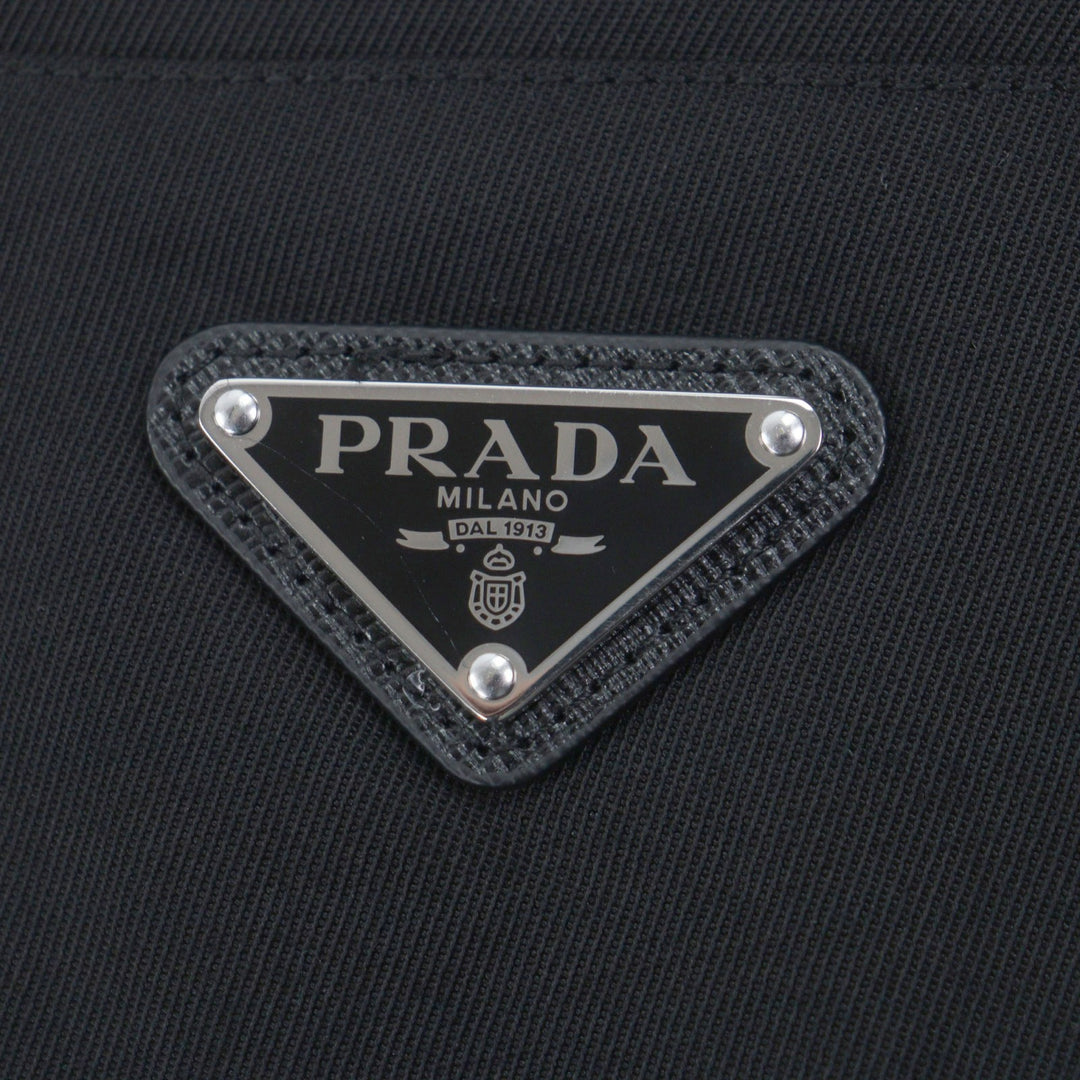 Excellent PRADA slacks black Virgin wool mens 46 SPH255
