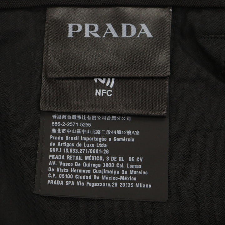 Excellent PRADA slacks black Virgin wool mens 46 SPH255