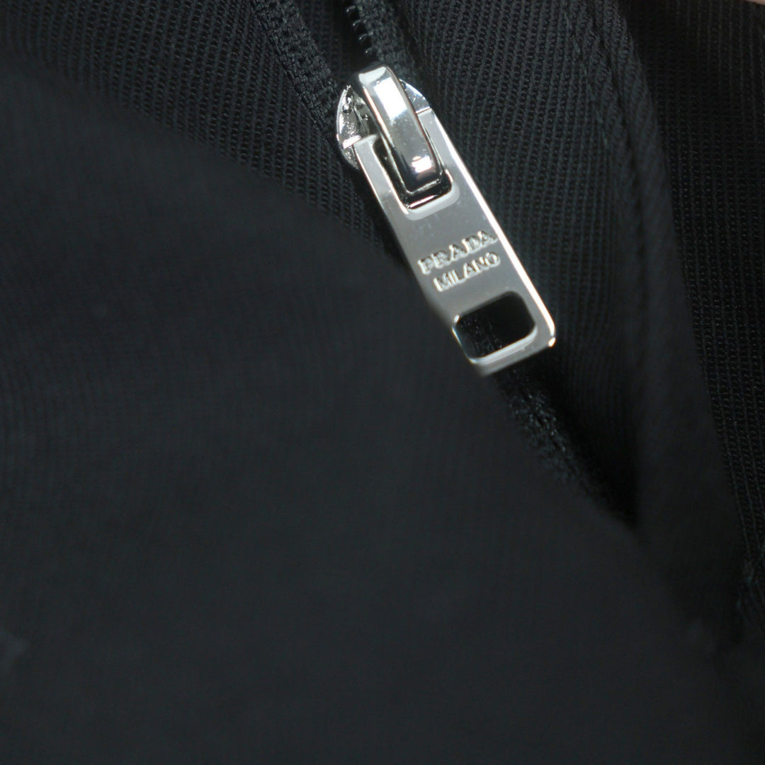 Excellent PRADA slacks black Virgin wool mens 46 SPH255