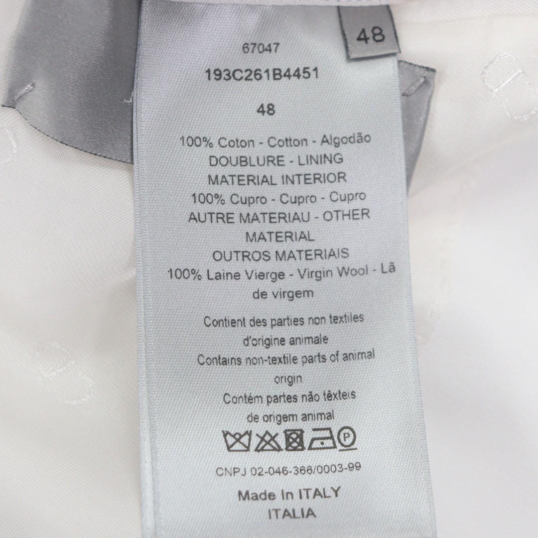 Excellent DIOR tailored jacket white cotton mens 48 193C261B4451