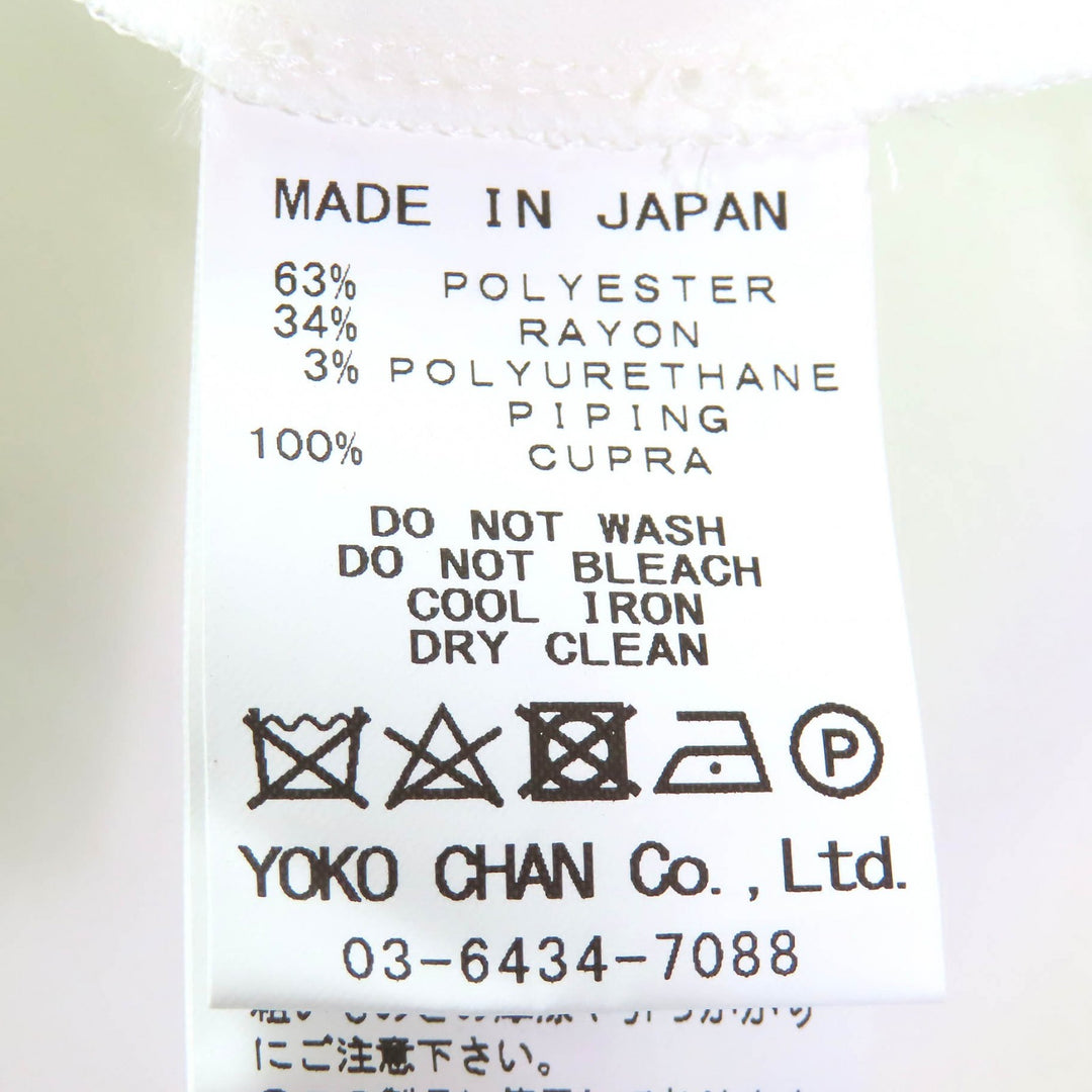 Pristine YOKO CHAN Faux pearl sleeveless tunic T-shirt top white 36 YCB-620-178
