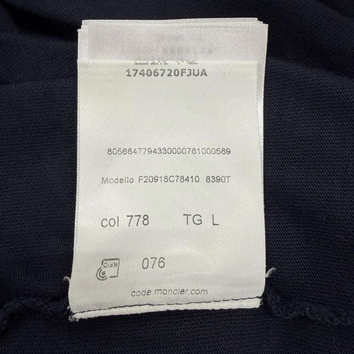 Great MONCLER Short sleeve T-shirt Navy cotton mens L F20918C78410
