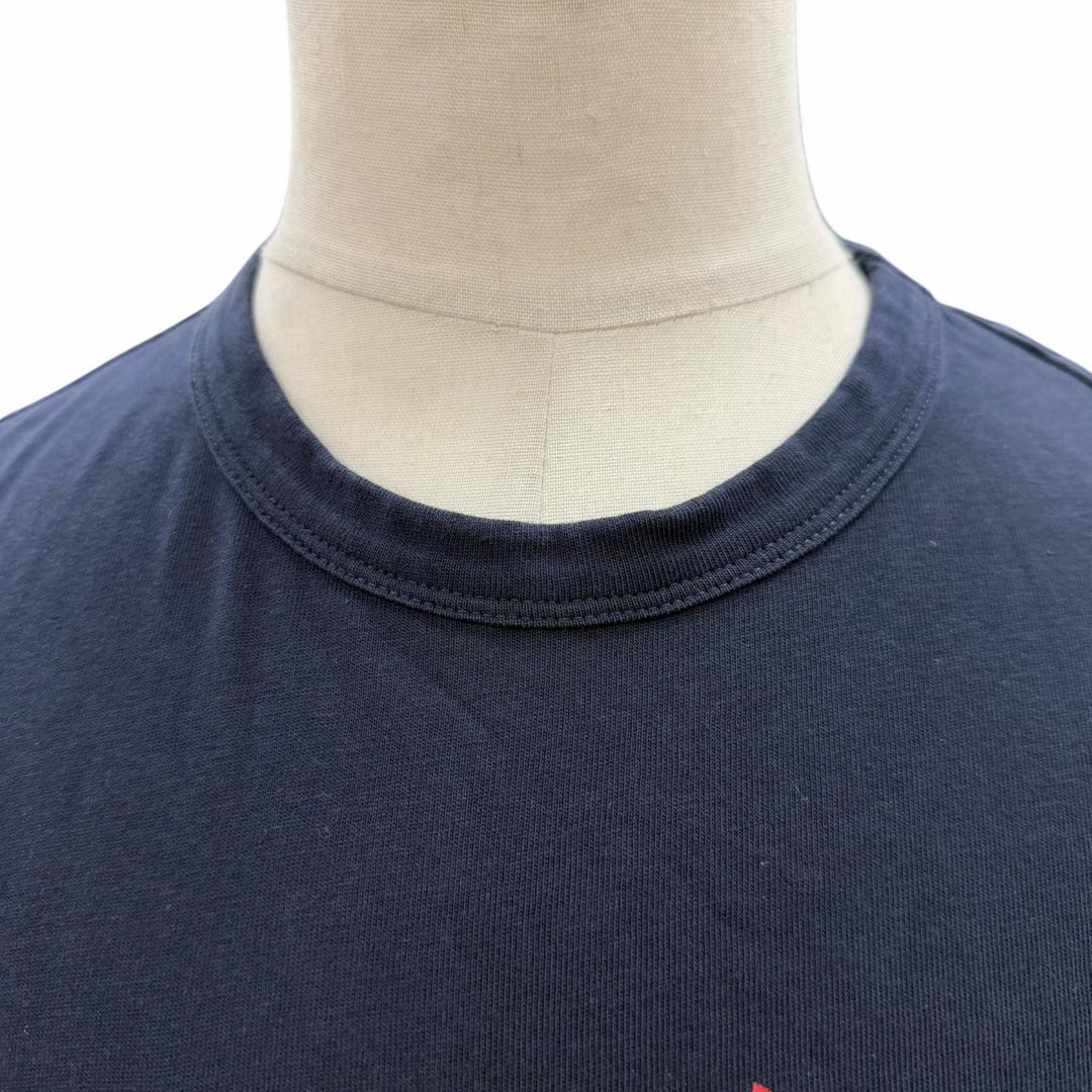 Great MONCLER Short sleeve T-shirt Navy cotton mens L F20918C78410