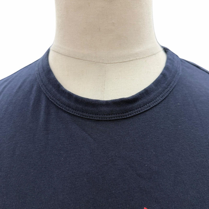 Great MONCLER Short sleeve T-shirt Navy cotton mens L F20918C78410